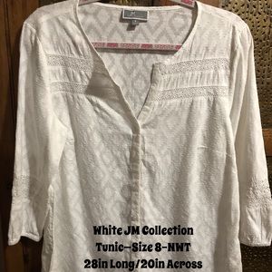 JM Collection Tunic-White